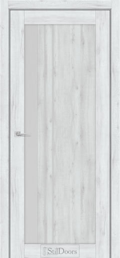 Міжкімнатні Двері StilDoors Bellano (40мм.) Дуб Альпійський Сатин білий