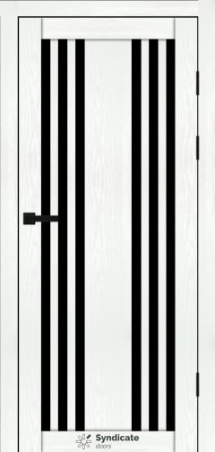 Міжкімнатні двері Syndicate Doors (40 мм)  PVC SD-126 Біла структура Чорне