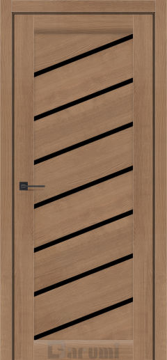 Міжкімнатні двері Darumi Rosalia (40 мм) Горіх кендал Чорне скло