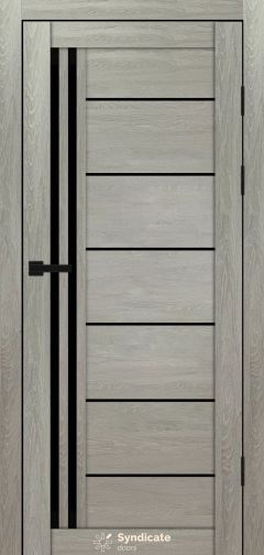 Міжкімнатні двері Syndicate Doors (40 мм)  PVC SD-114 Дуб ровера Чорне