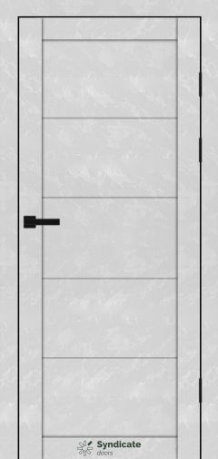 Міжкімнатні двері Syndicate Doors (40 мм)  PVC SD-174 Бетон білий Глухе