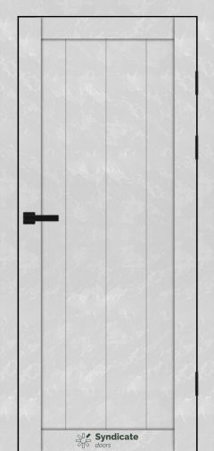 Міжкімнатні двері Syndicate Doors (40 мм)  PVC SD-115 Бетон білий Глухе