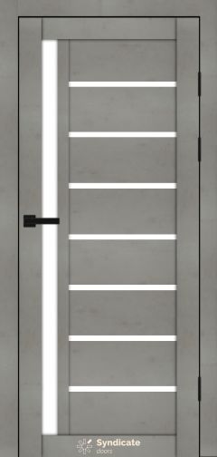 Міжкімнатні двері Syndicate Doors (40 мм)  PVC SD-101 Бетон світлий Сатин