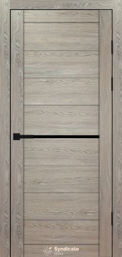 Міжкімнатні двері Syndicate Doors (40 мм)  PVC SD-129 Дуб натуральний Чорне