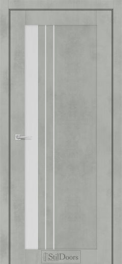 Міжкімнатні Двері StilDoors Bellano (40мм.) Бетон Тефра Сатин білий