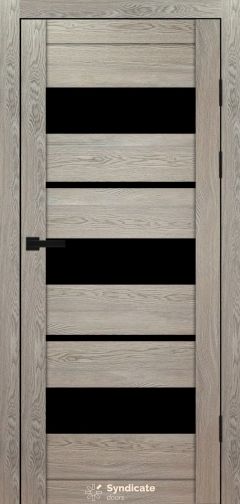 Міжкімнатні двері Syndicate Doors (40 мм)  PVC SD-105 Дуб натуральний Чорне