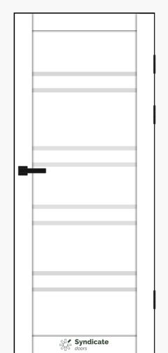 Міжкімнатні двері Syndicate Doors (40 мм)  PVC SD-118 Білий оксамит Сатин