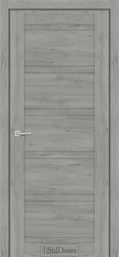 Міжкімнатні Двері StilDoors Romanda (40мм.) Дуб Платина Глухе