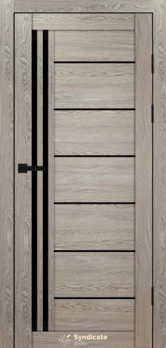 Міжкімнатні двері Syndicate Doors (40 мм)  PVC SD-114 Дуб натуральний Чорне