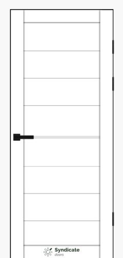 Міжкімнатні двері Syndicate Doors (40 мм)  PVC SD-129 Білий оксамит Сатин