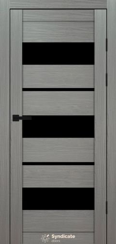 Міжкімнатні двері Syndicate Doors (40 мм)  PVC SD-105 Венге модерна Чорне