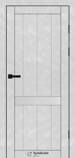 Міжкімнатні двері Syndicate Doors (40 мм)  PVC SD-116 Бетон білий Глухе