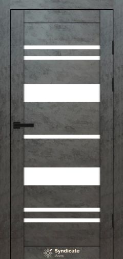 Міжкімнатні двері Syndicate Doors (40 мм)  PVC SD-104 Бетон темний Сатин