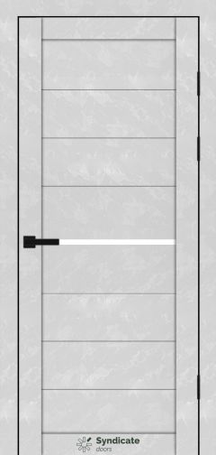 Міжкімнатні двері Syndicate Doors (40 мм)  PVC SD-129 Бетон білий Сатин
