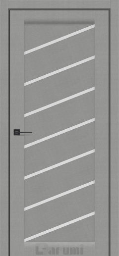 Міжкімнатні двері Darumi Rosalia (40 мм) Металевий грей Сатин білий