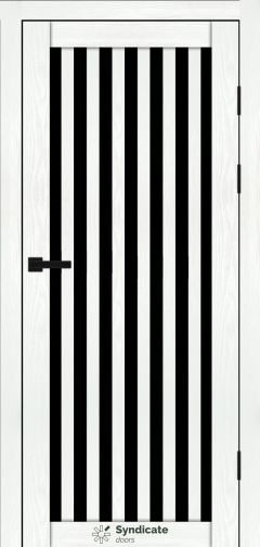 Міжкімнатні двері Syndicate Doors (40 мм)  PVC SD-125 Біла структура Чорне