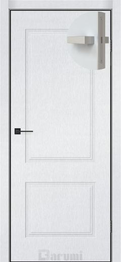 Міжкімнатні двері Darumi SINTRA Classic-02 (40 мм) Металевий вайт глухе з алюмюнієвим торцем