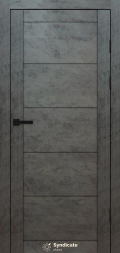 Міжкімнатні двері Syndicate Doors (40 мм)  PVC SD-174 Бетон темний Глухе