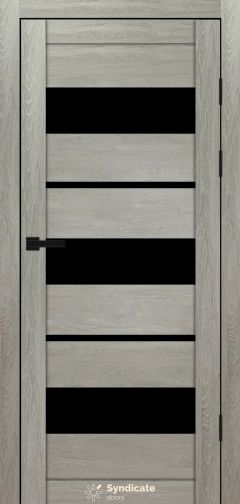 Міжкімнатні двері Syndicate Doors (40 мм)  PVC SD-105 Дуб ровера Чорне