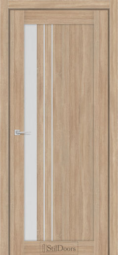 Міжкімнатні Двері StilDoors Bellano (40мм.) Ясен Пісочний Сатин білий
