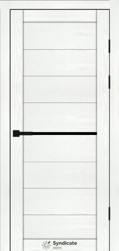 Міжкімнатні двері Syndicate Doors (40 мм)  PVC SD-129 Біла структура Чорне