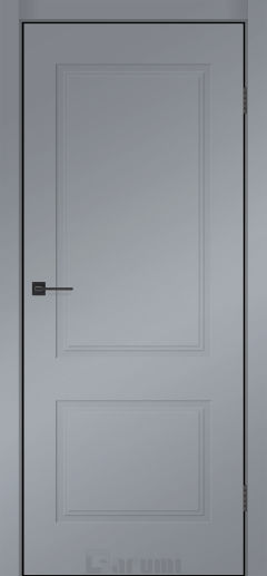 Міжкімнатні двері Darumi SINTRA Classic-02 (40 мм) Сріблястий блиск глухе з алюмюнієвим торцем