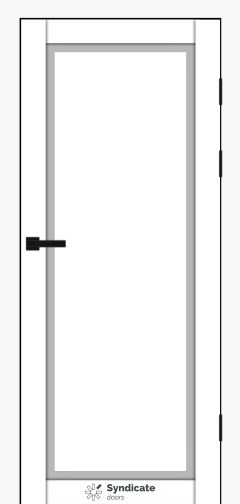Міжкімнатні двері Syndicate Doors (40 мм)  PVC SD-113 Білий оксамит Сатин