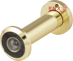 DVZ2, око дверне, 16/200/60x100 (оптика пластик, кут огляду 200) GP Золото FUARO (з пластиковой оптикой)