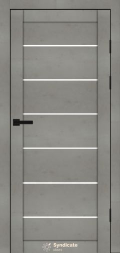 Міжкімнатні двері Syndicate Doors (40 мм)  PVC SD-108 Бетон світлий Сатин