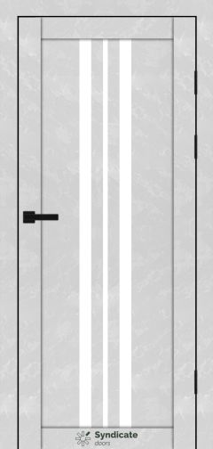 Міжкімнатні двері Syndicate Doors (40 мм)  PVC SD-107 Бетон білий Сатин