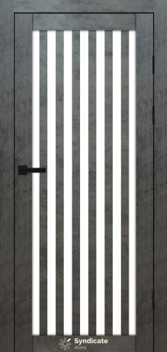 Міжкімнатні двері Syndicate Doors (40 мм)  PVC SD-125 Бетон темний Сатин