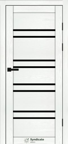 Міжкімнатні двері Syndicate Doors (40 мм)  PVC SD-118 Біла структура Чорне