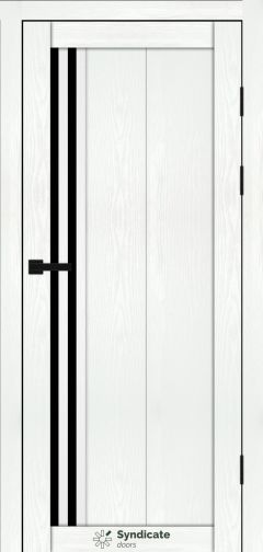 Міжкімнатні двері Syndicate Doors (40 мм)  PVC SD-136 Біла структура Чорне