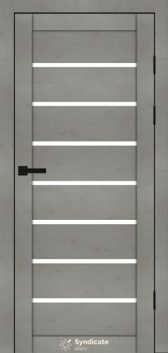 Міжкімнатні двері Syndicate Doors (40 мм)  PVC SD-102 Бетон світлий Сатин