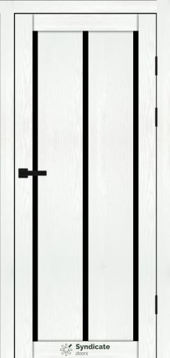 Міжкімнатні двері Syndicate Doors (40 мм)  PVC SD-128 Біла структура Чорне