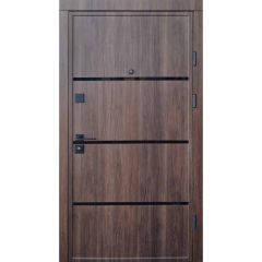 Вхідні двері Qdoors, колекція Ультра, дуб табак/біле дерево