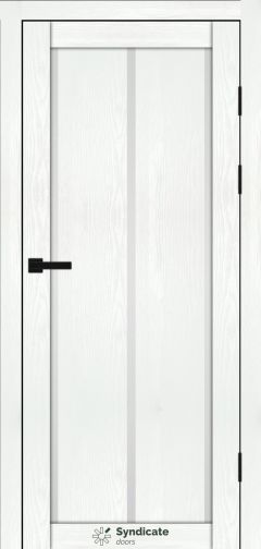 Міжкімнатні двері Syndicate Doors (40 мм)  PVC SD-128 Біла структура Сатин