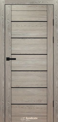 Міжкімнатні двері Syndicate Doors (40 мм)  PVC SD-108 Дуб натуральний Чорне