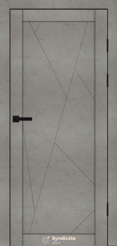 Міжкімнатні двері Syndicate Doors (40 мм)  PVC SD-171 Бетон світлий Глухе