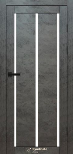 Міжкімнатні двері Syndicate Doors (40 мм)  PVC SD-128 Бетон темний Сатин
