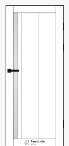 Міжкімнатні двері Syndicate Doors (40 мм)  PVC SD-124 Біла структура Сатин