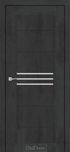Міжкімнатні Двері StilDoors Ravello (40мм.) Бетон Антрацит Сатин білий