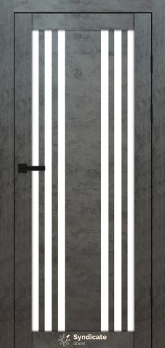 Міжкімнатні двері Syndicate Doors (40 мм)  PVC SD-126 Бетон темний Сатин