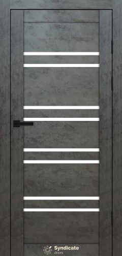 Міжкімнатні двері Syndicate Doors (40 мм)  PVC SD-118 Бетон темний Сатин