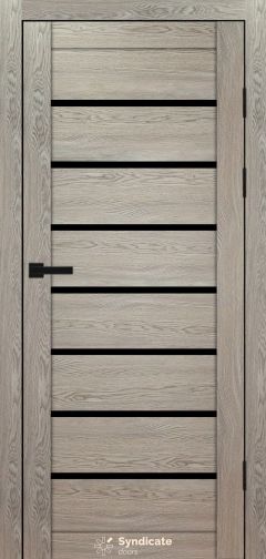 Міжкімнатні двері Syndicate Doors (40 мм)  PVC SD-102 Дуб натуральний Чорне