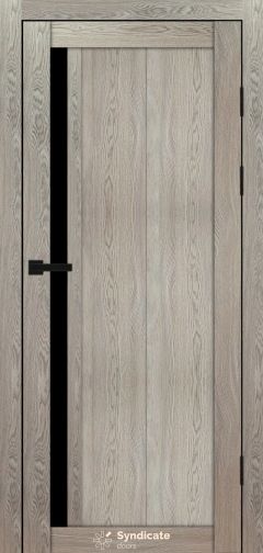 Міжкімнатні двері Syndicate Doors (40 мм)  PVC SD-124 Дуб натуральний Чорне