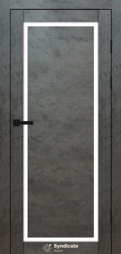 Міжкімнатні двері Syndicate Doors (40 мм)  PVC SD-113 Бетон темний Сатин