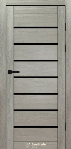 Міжкімнатні двері Syndicate Doors (40 мм)  PVC SD-102 Дуб ровера Чорне
