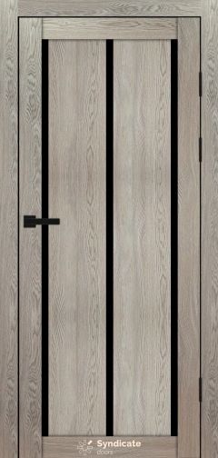 Міжкімнатні двері Syndicate Doors (40 мм)  PVC SD-127 Дуб натуральний Чорне