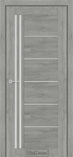 Міжкімнатні Двері StilDoors Vitano (40мм.) Дуб Платина Сатин білий